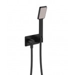 Koko Hand Shower, Soft Square Plate, Matte Black